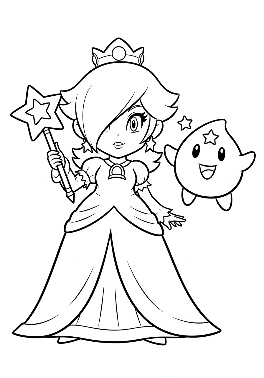 vintage Rosalina coloring pages