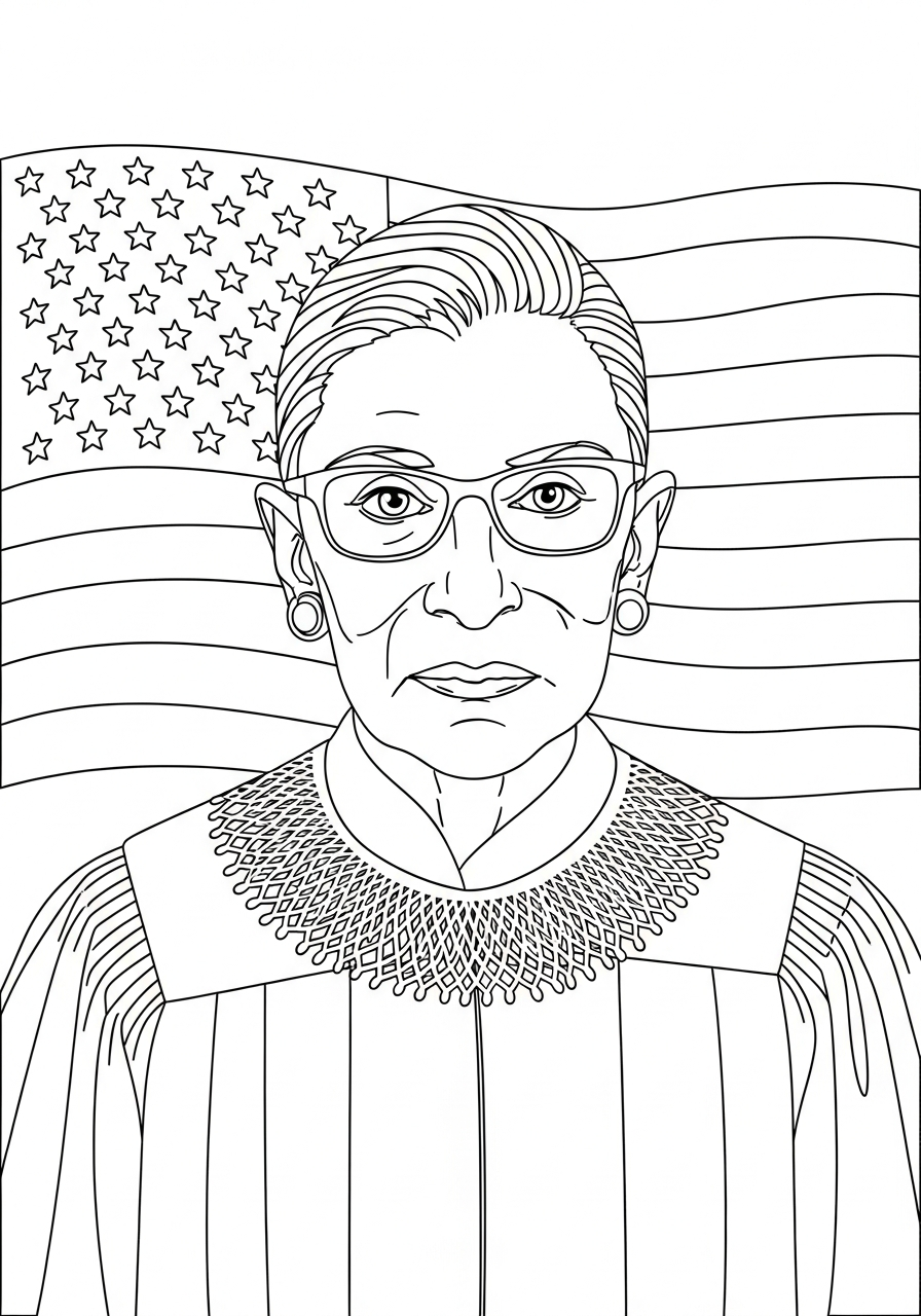 Ruth Bader Ginsburg coloring pages free