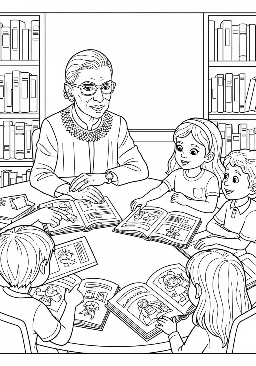 free adult Ruth Bader Ginsburg coloring pages
