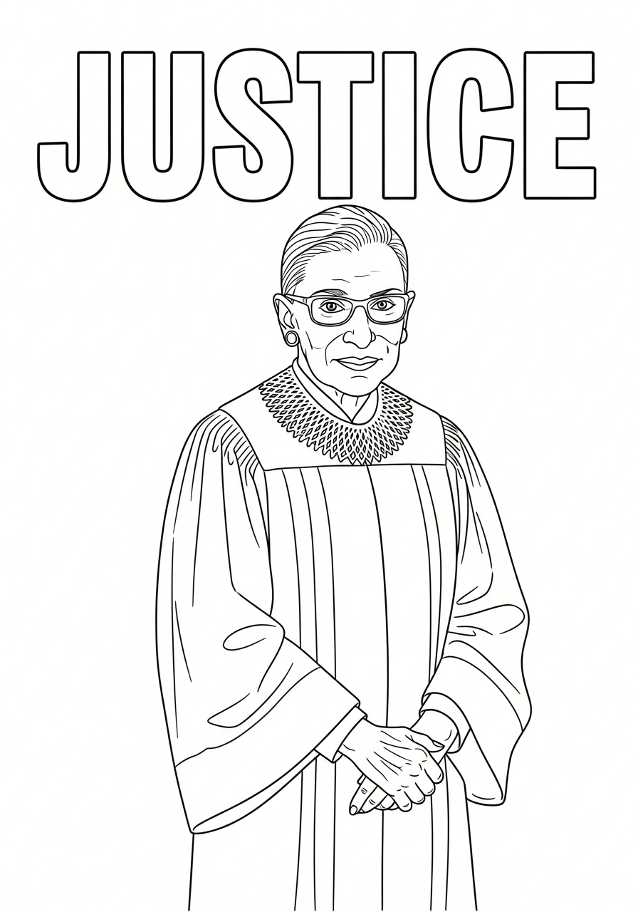 fun Ruth Bader Ginsburg coloring pages