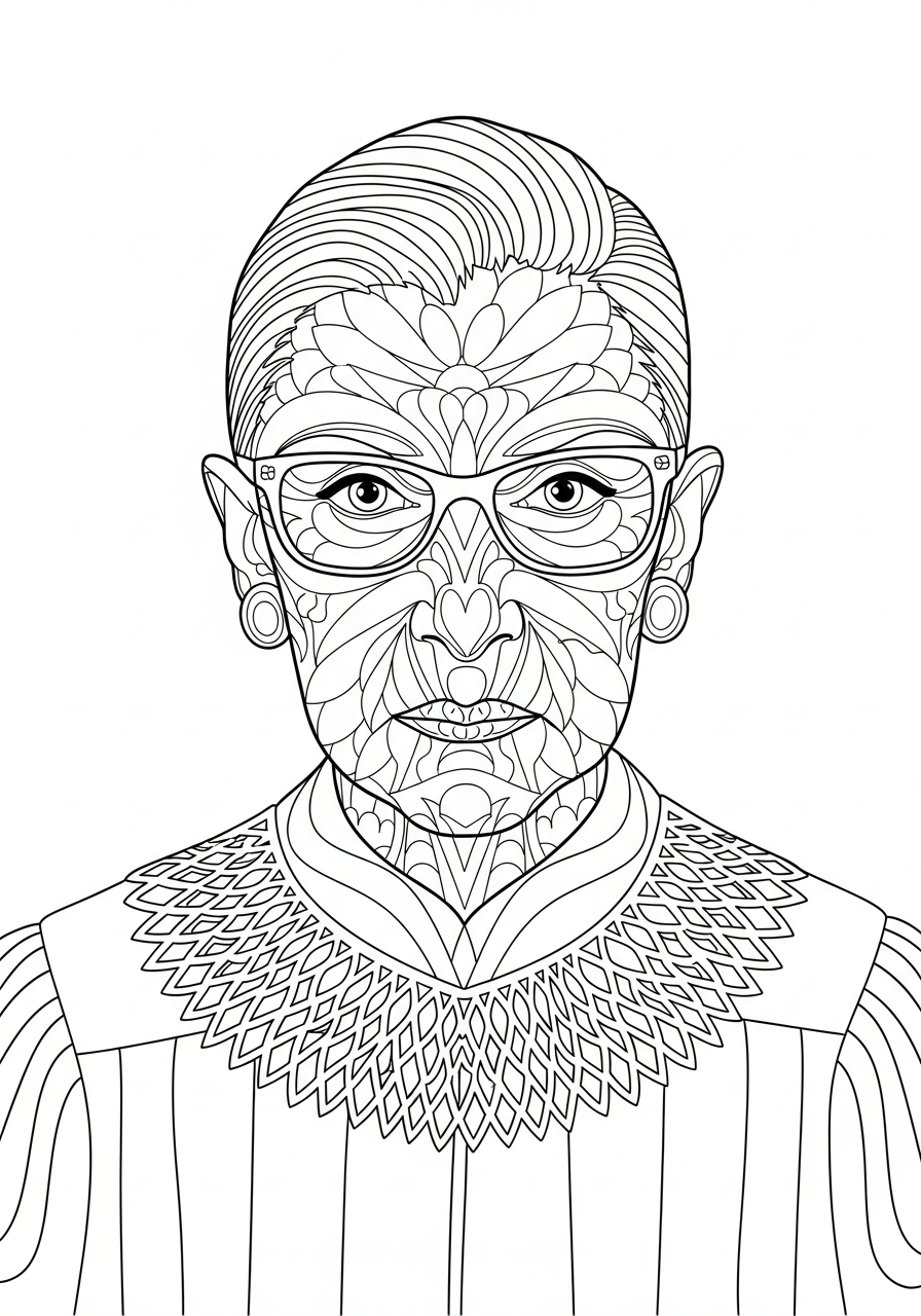 printable Ruth Bader Ginsburg coloring pages