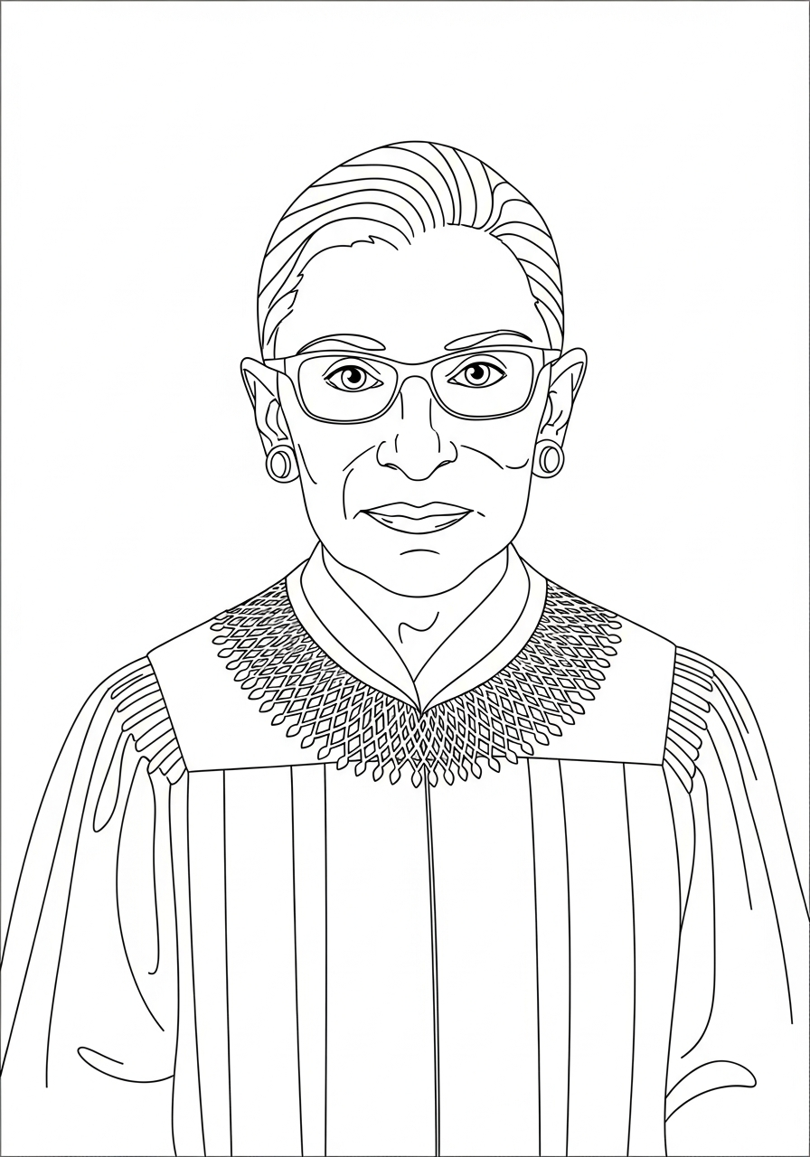 old-fashioned Ruth Bader Ginsburg coloring pages