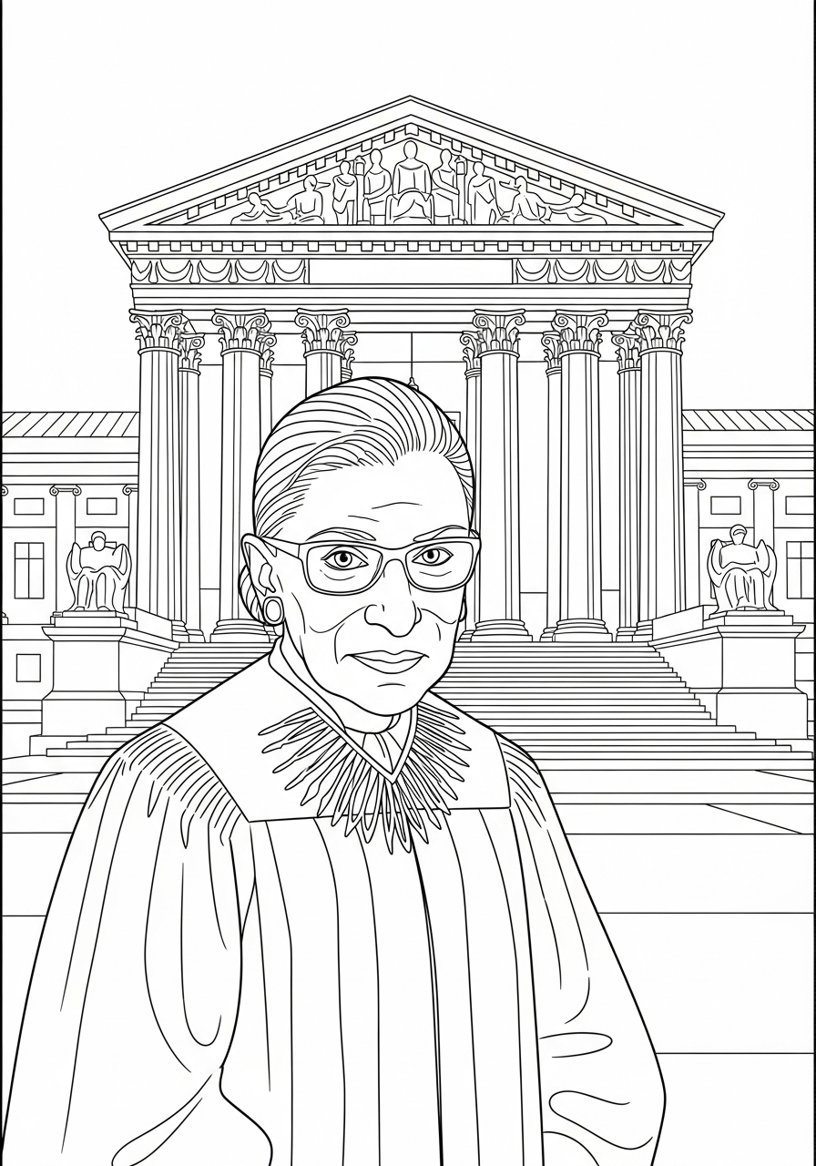 Ruth Bader Ginsburg coloring pages grinch