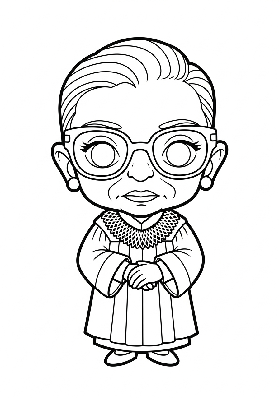 free coloring pages Ruth Bader Ginsburg