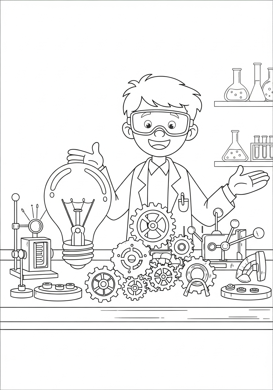 Scientist Coloring Pages 18 Scientist coloring pages for kids