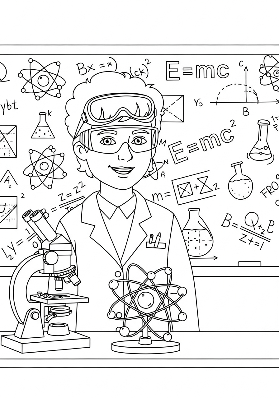 Scientist Coloring Pages 6 Scientist coloring pages