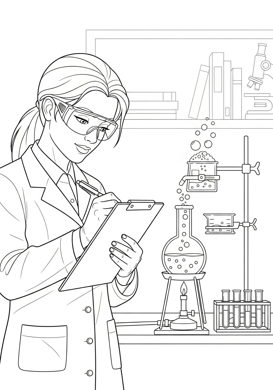 Scientist Coloring Pages 8 free Scientist coloring pages printable