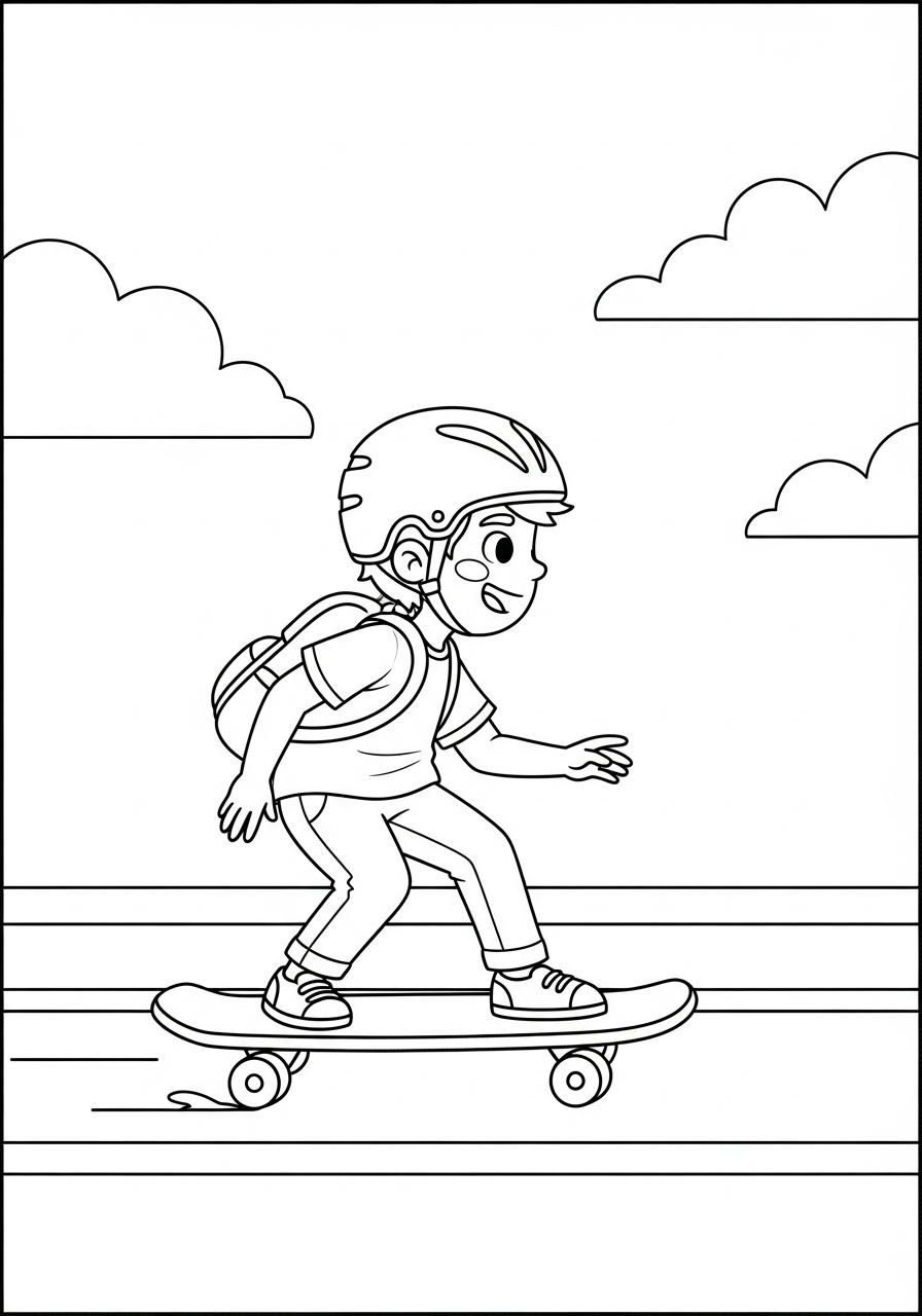 fun Skateboard coloring pages