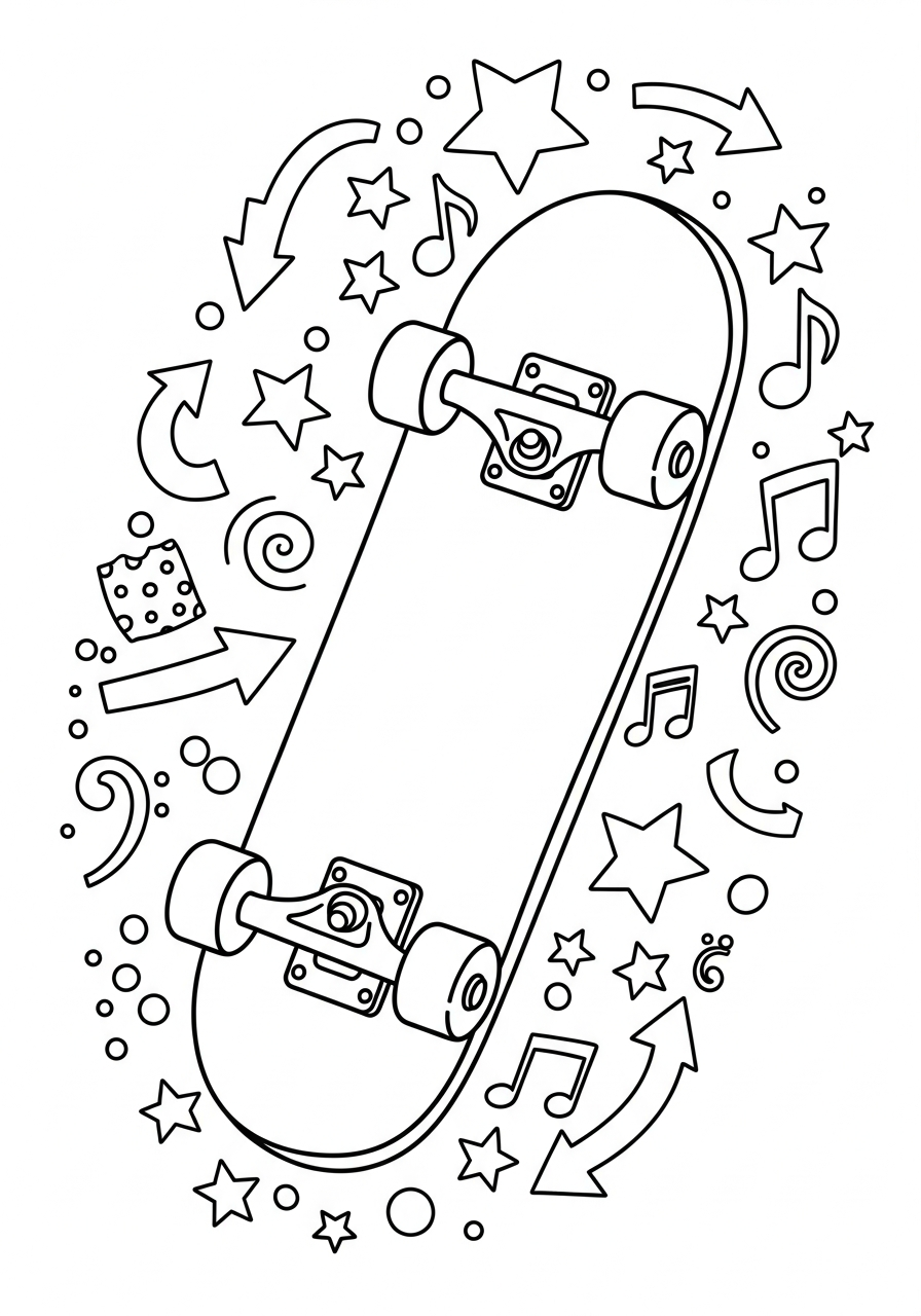 free coloring pages Skateboard