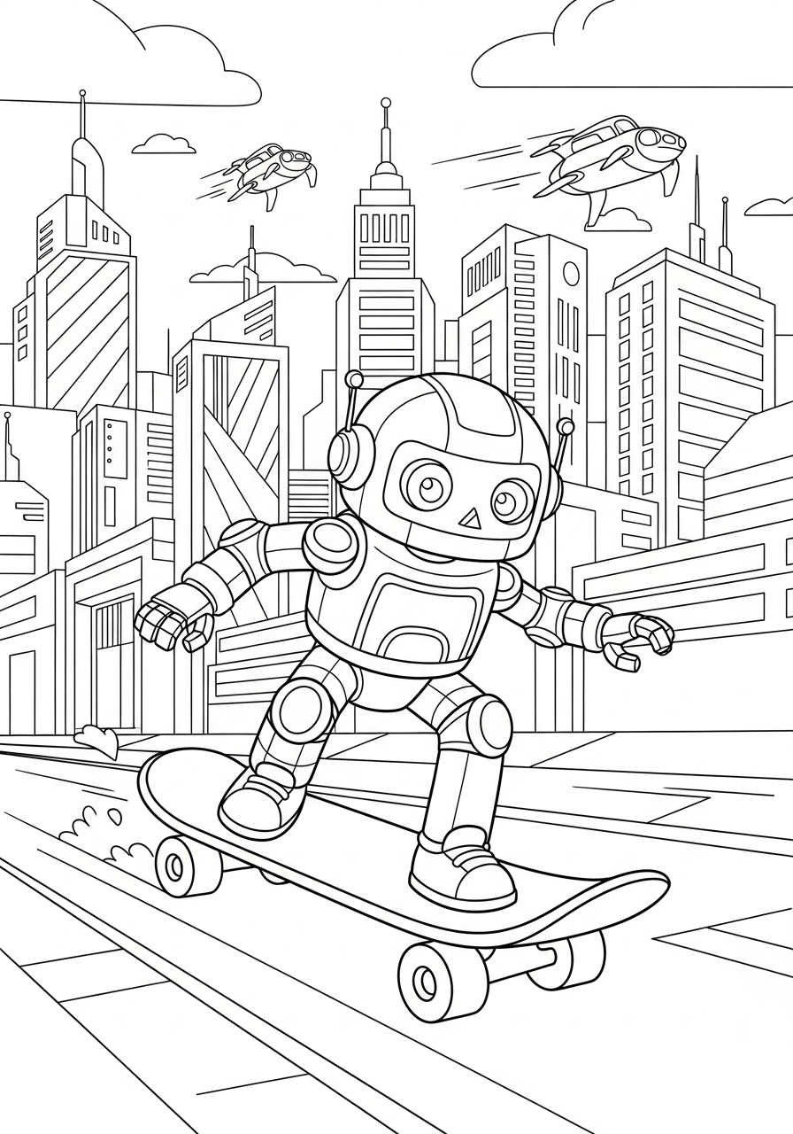 free Skateboard coloring pages for kids