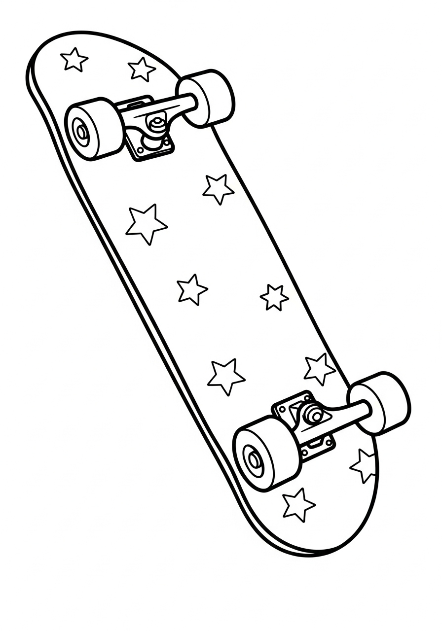 Skateboard coloring pages free