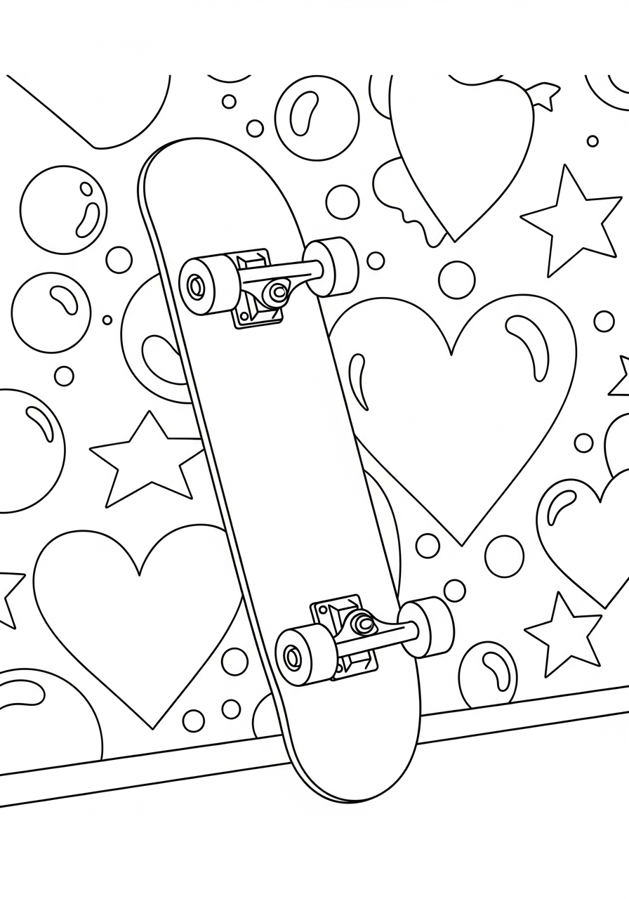 free printable Skateboard coloring pages