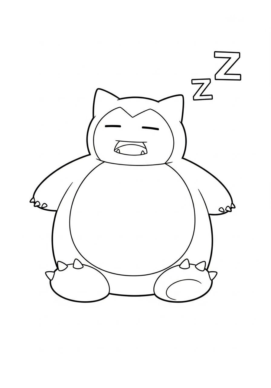 Snorlax Coloring Pages 2 Snorlax cards coloring pages