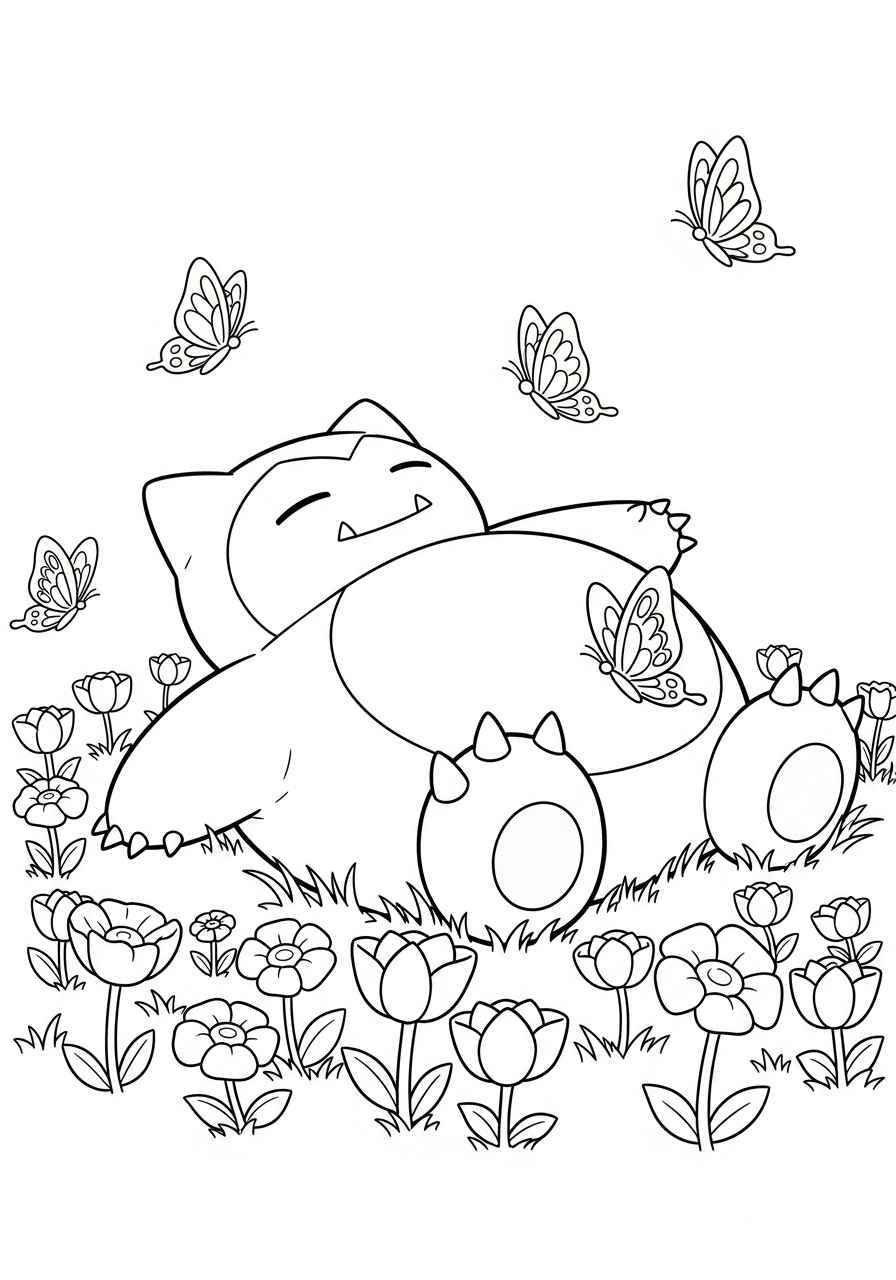 Snorlax Coloring Pages 12 Snorlax coloring pages for kids