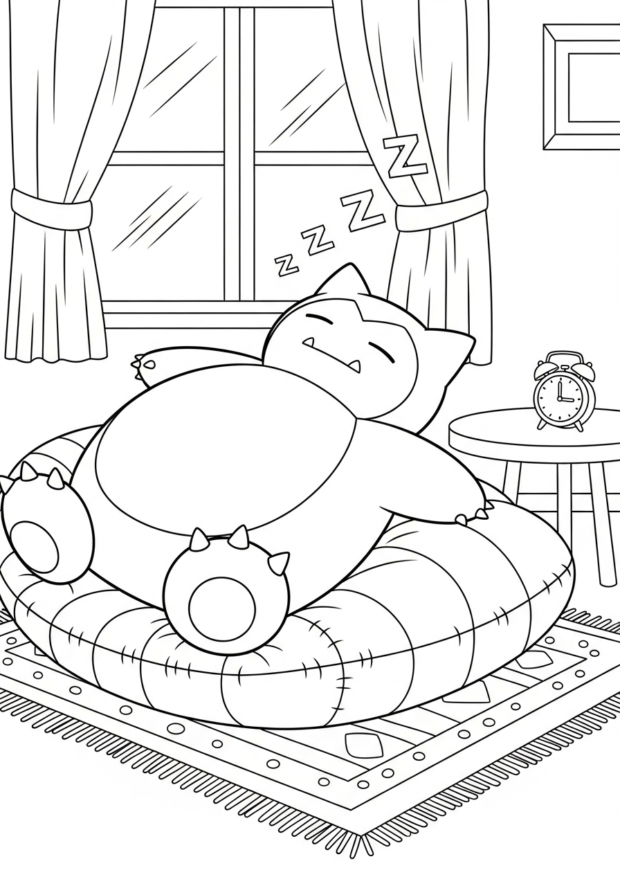 Snorlax Coloring Pages 20 printable coloring pages Snorlax