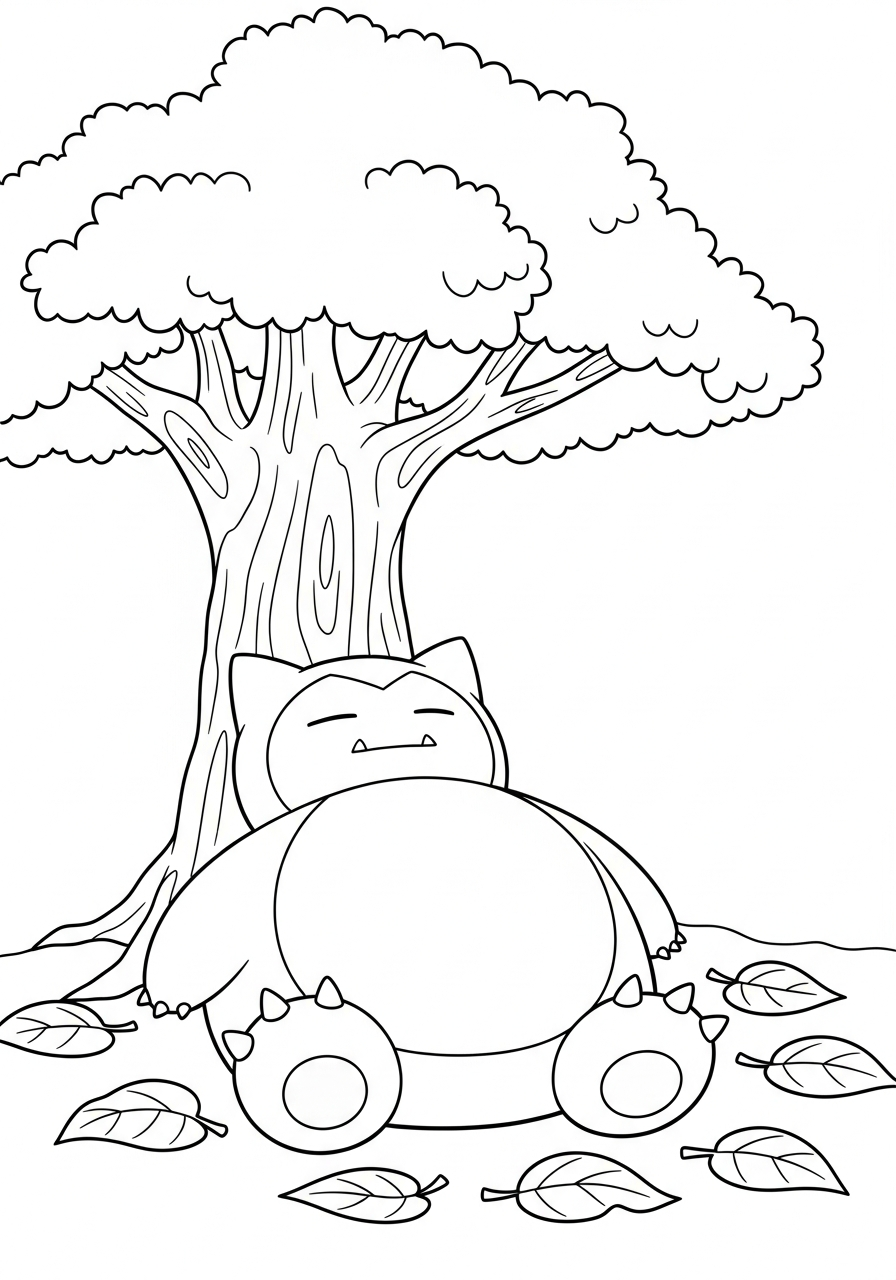 Snorlax Coloring Pages 3 Snorlax coloring pages for preschoolers