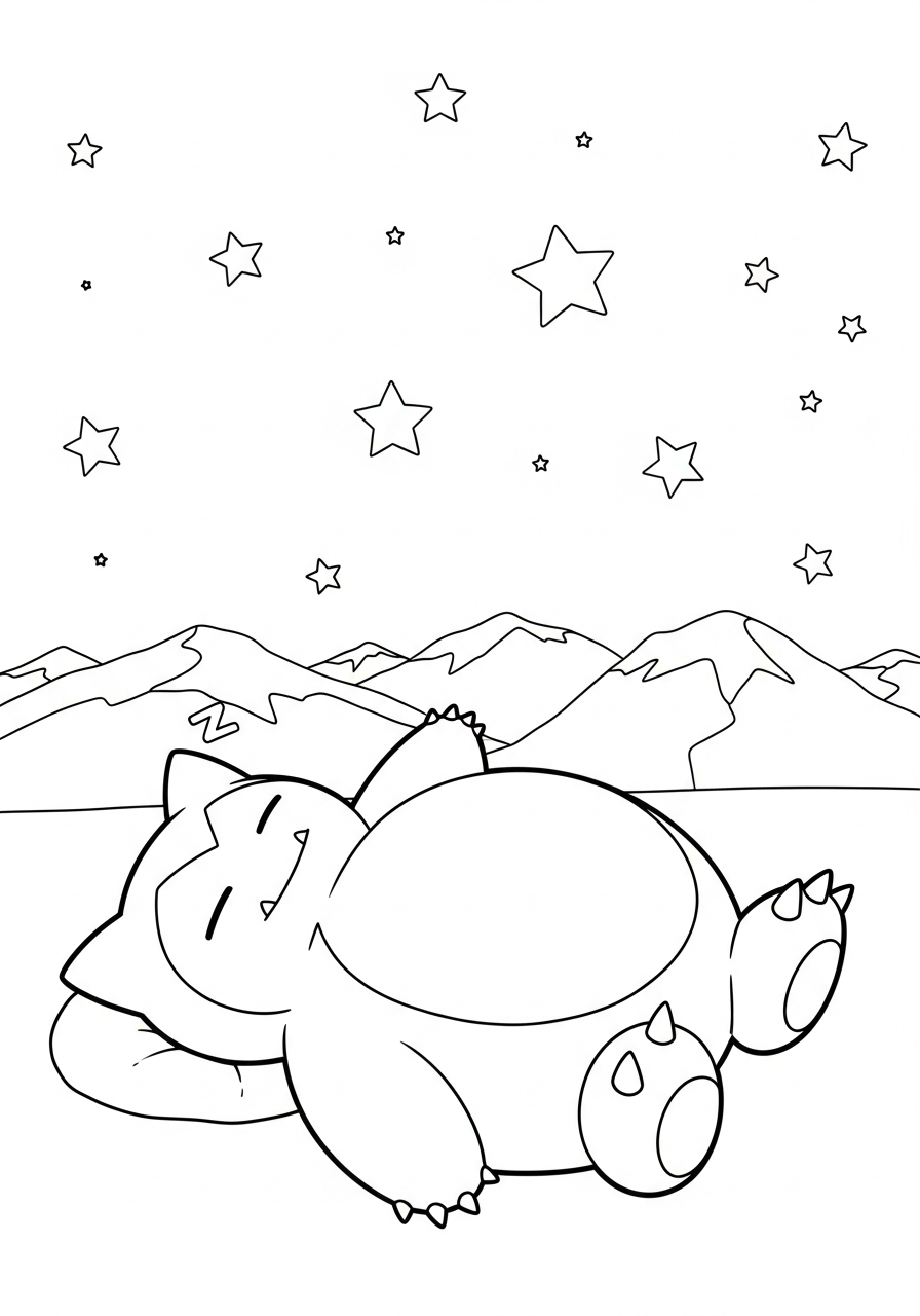 Snorlax Coloring Pages 21 Snorlax free coloring pages