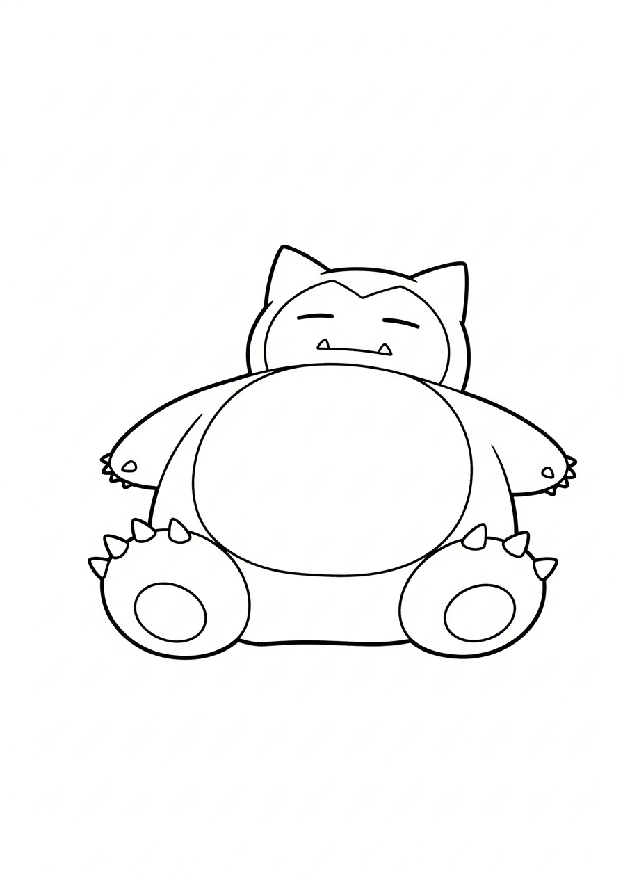 Snorlax Coloring Pages 22 free Snorlax coloring pages for kids