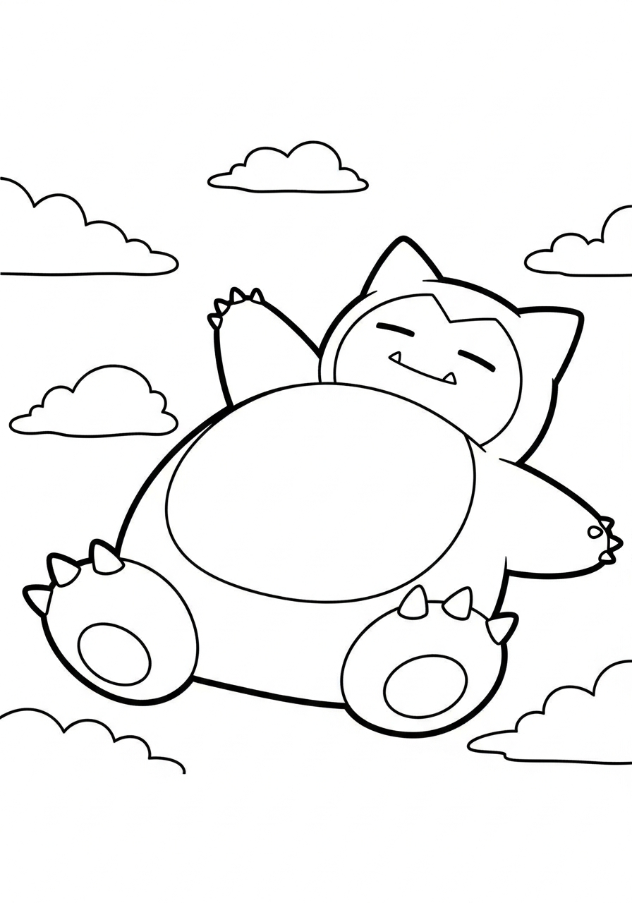 Snorlax Coloring Pages 5 Snorlax ornament coloring pages 1