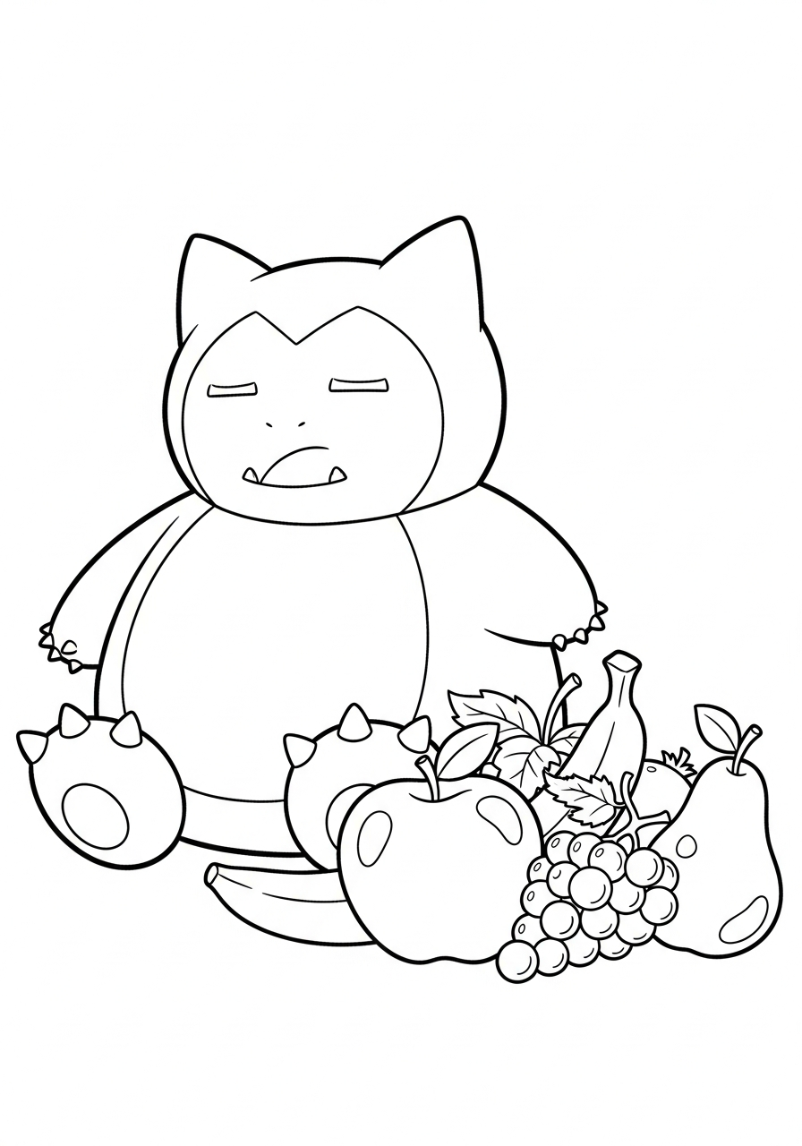 Snorlax Coloring Pages 7 Snorlax coloring pages to print