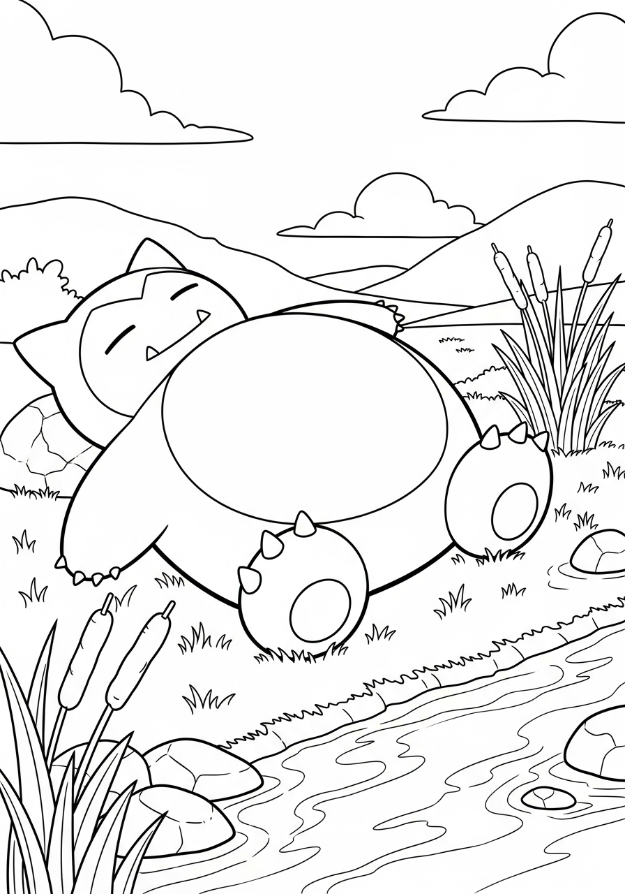 Snorlax Coloring Pages 9 Snorlax coloring pages for adults
