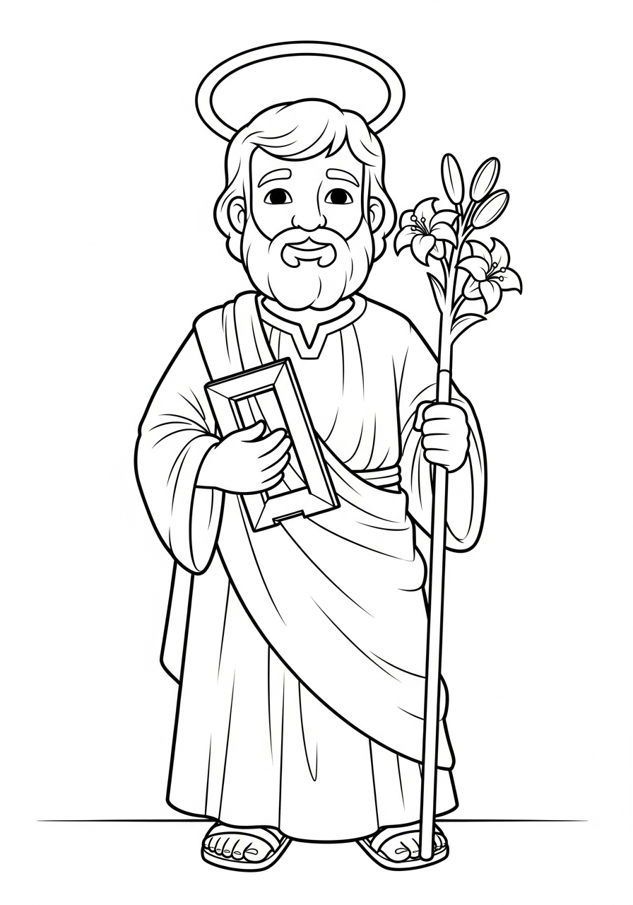 coloring pages for St. Joseph