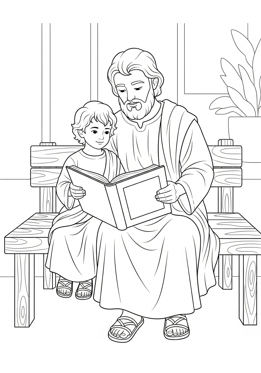 coloring pages printable St. Joseph 1