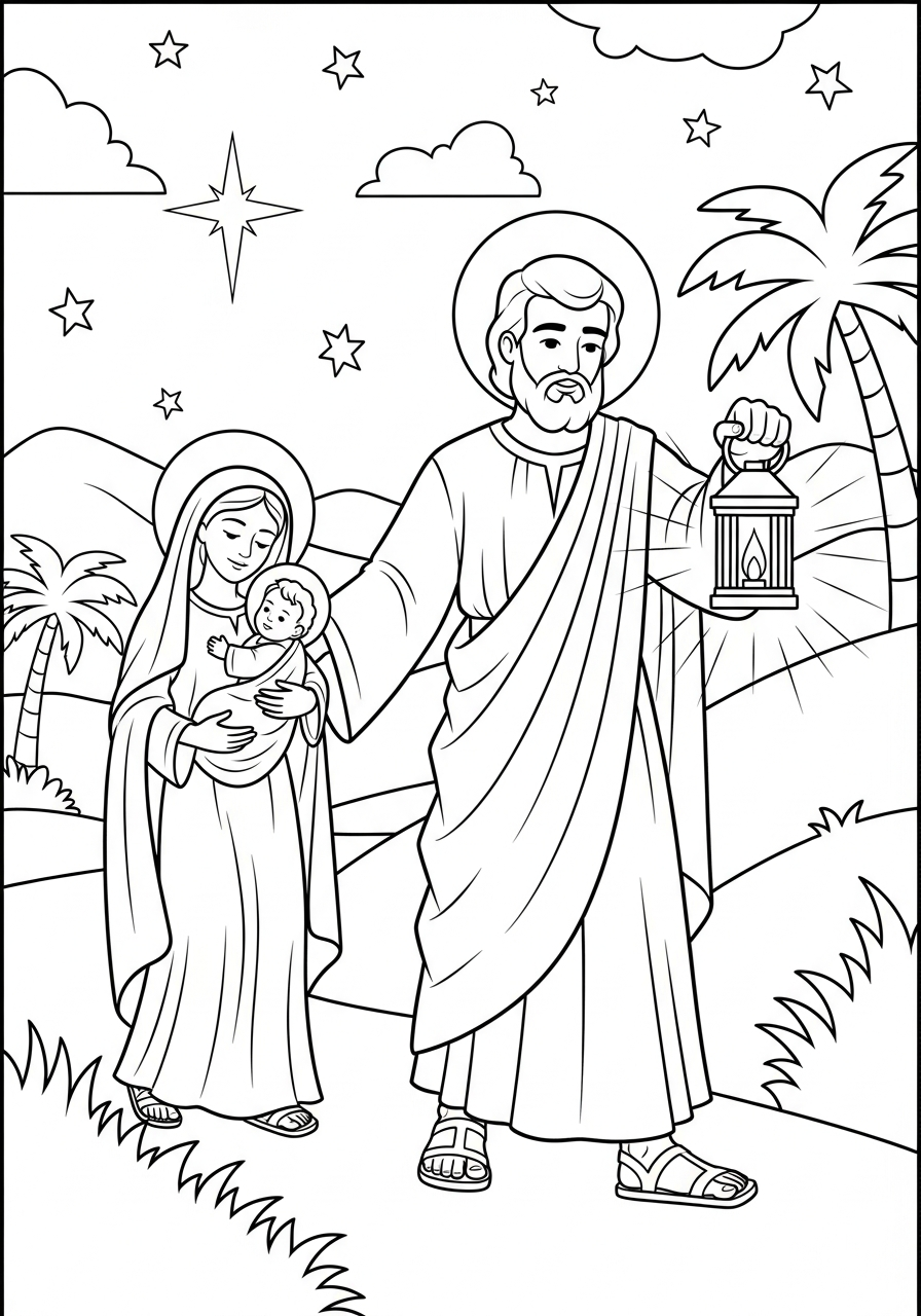 free coloring pages St. Joseph