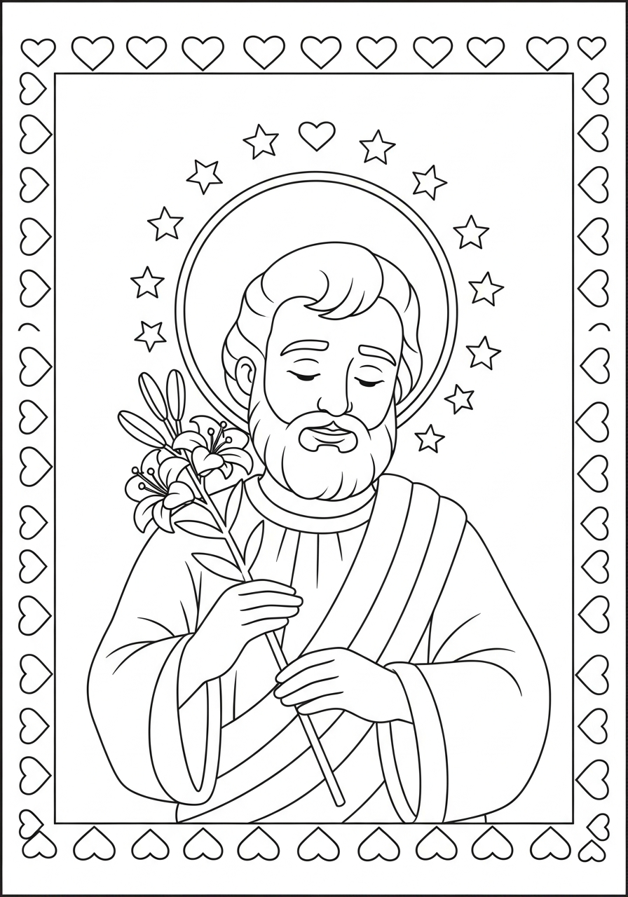 adult coloring pages St. Joseph