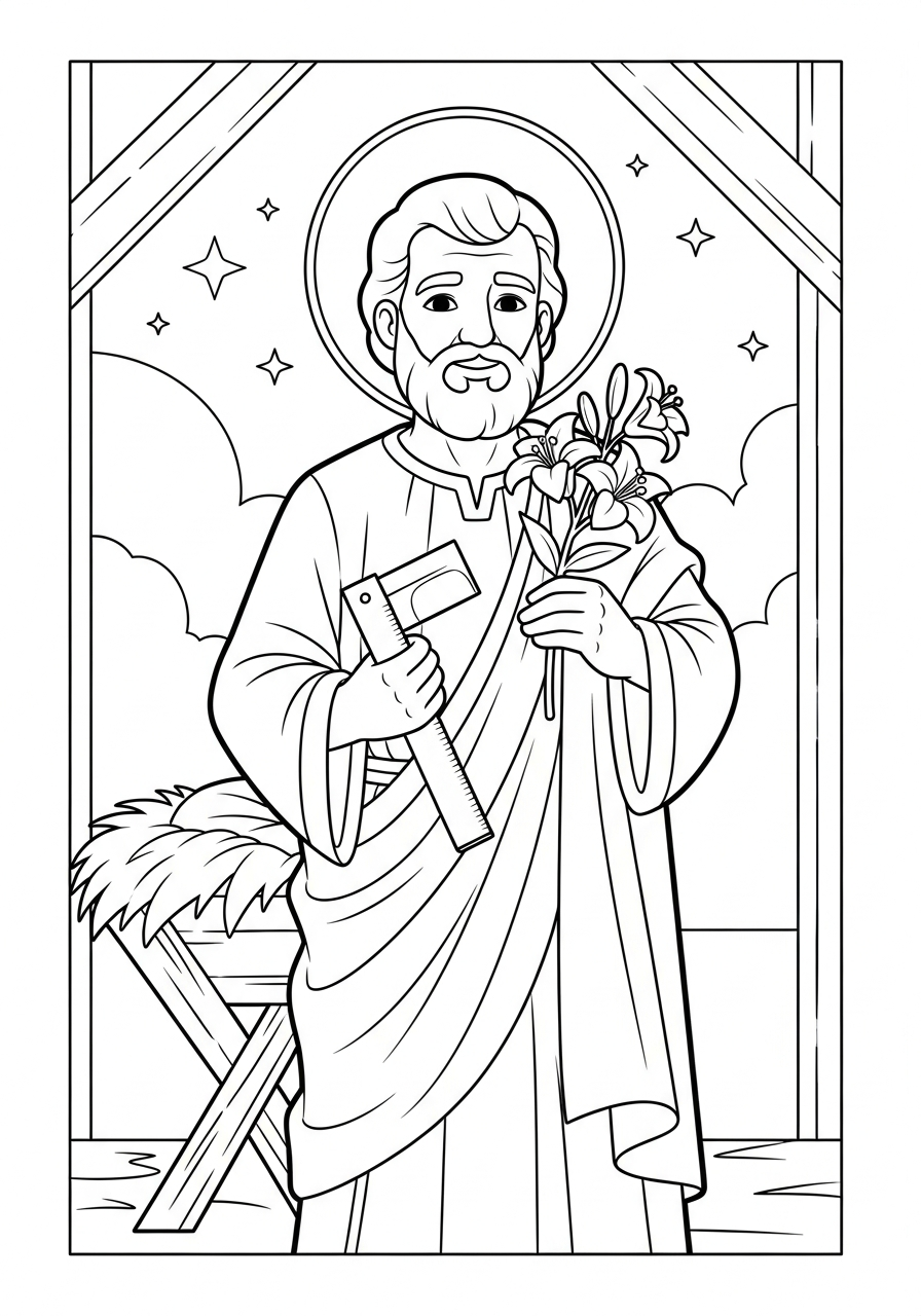 free St. Joseph coloring pages pdf