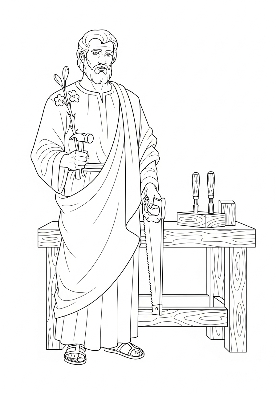 fun St. Joseph coloring pages