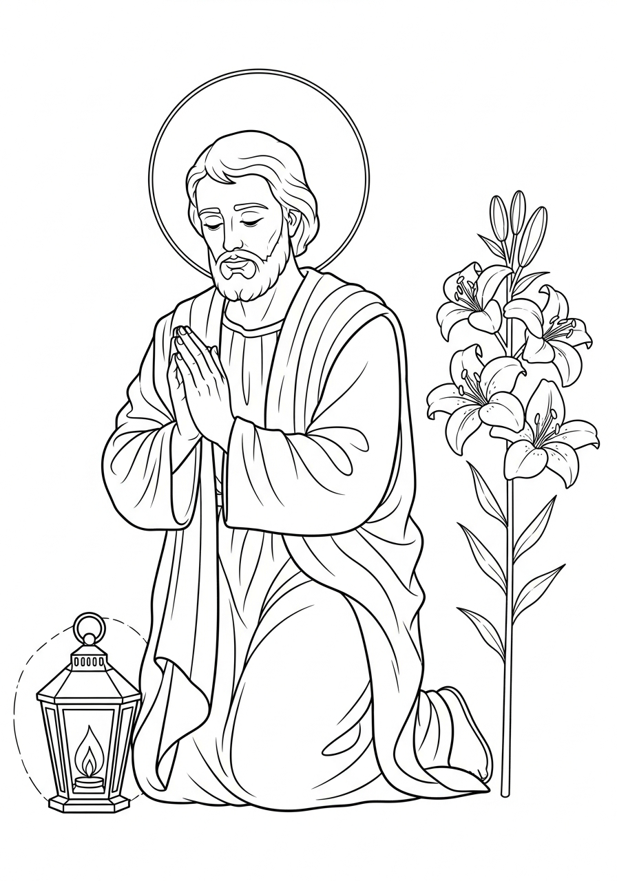 St. Joseph adult coloring pages