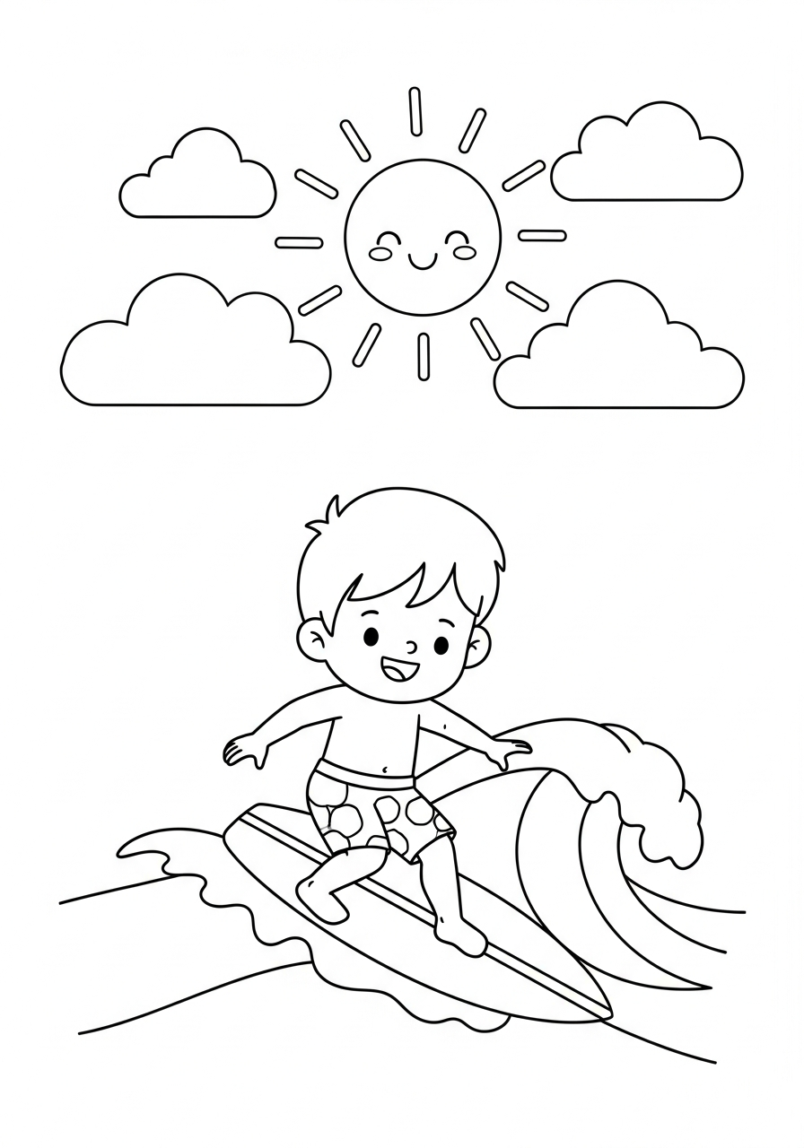 free coloring pages Surfing