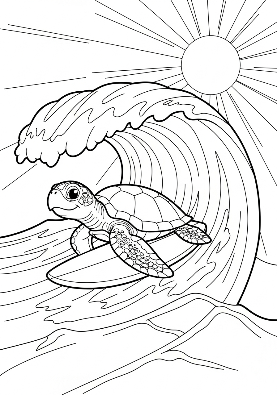 free adult Surfing coloring pages