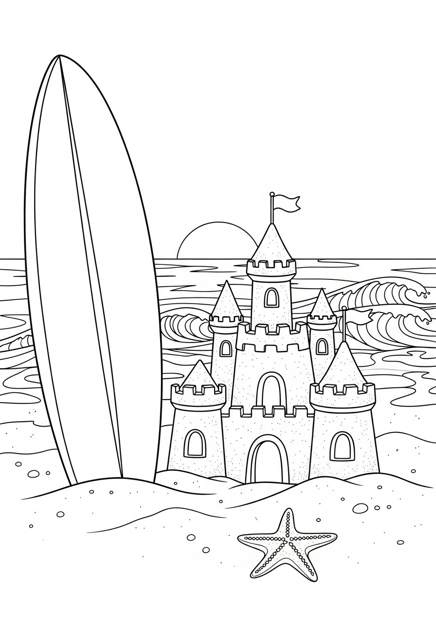 printable coloring pages Surfing