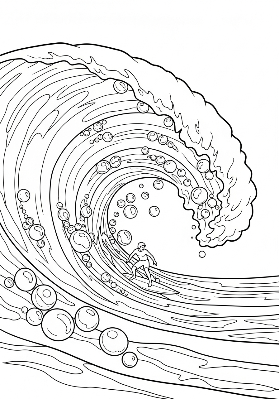 free Surfing coloring pages for adults