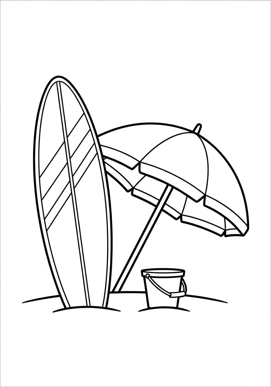 free Surfing tree coloring pages