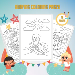 Surfing Coloring Pages thumbnail