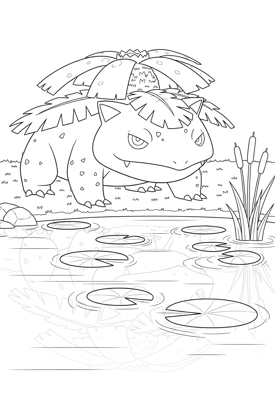 Venusaur coloring pages easy