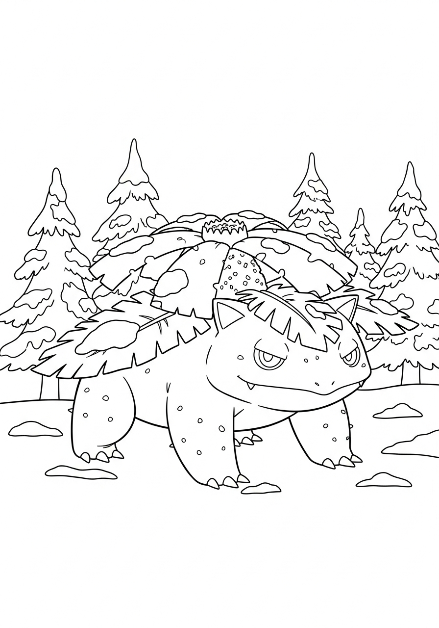 free Venusaur coloring pages for adults