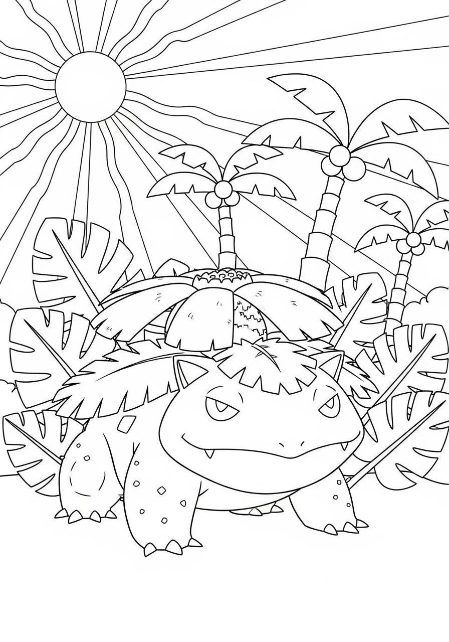 Venusaur coloring pages pdf 1