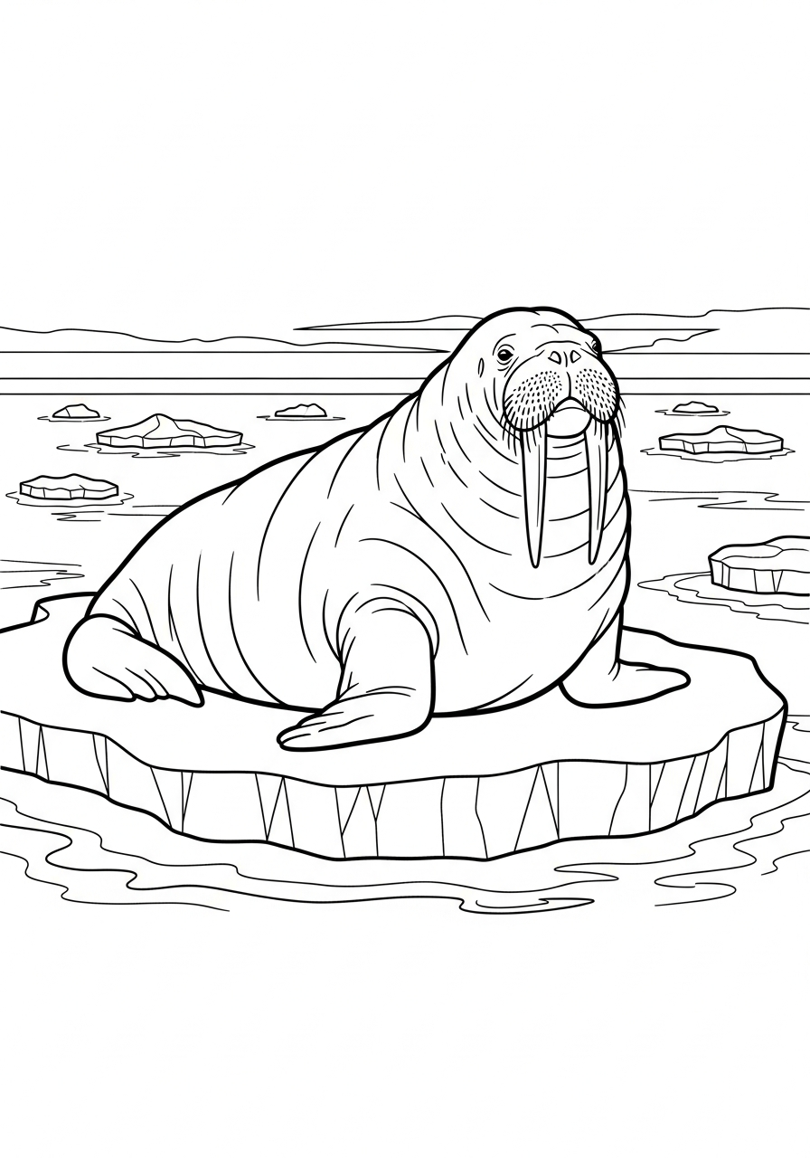 adult coloring pages Walrus