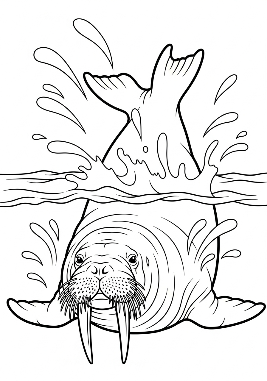 free printable Walrus coloring pages