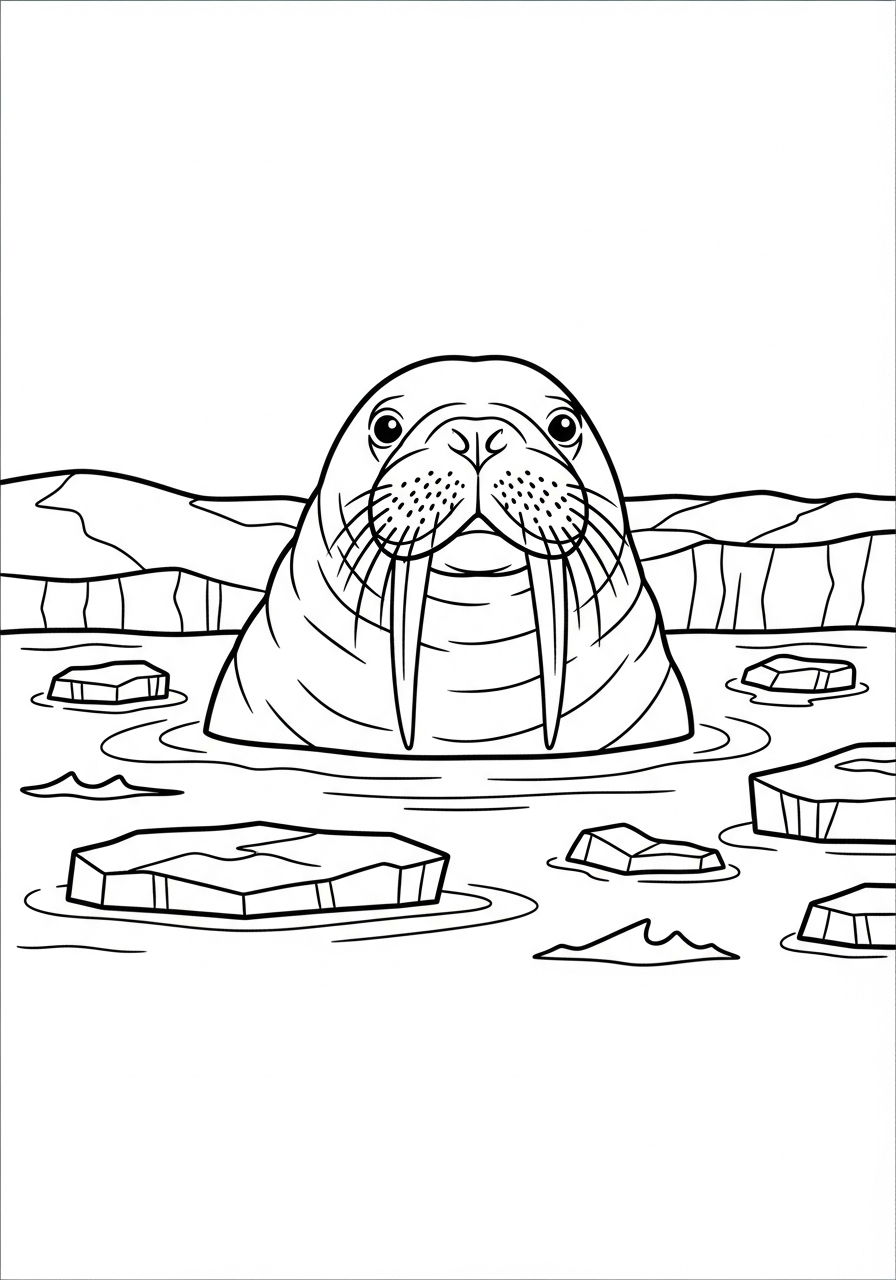 free printable coloring pages Walrus