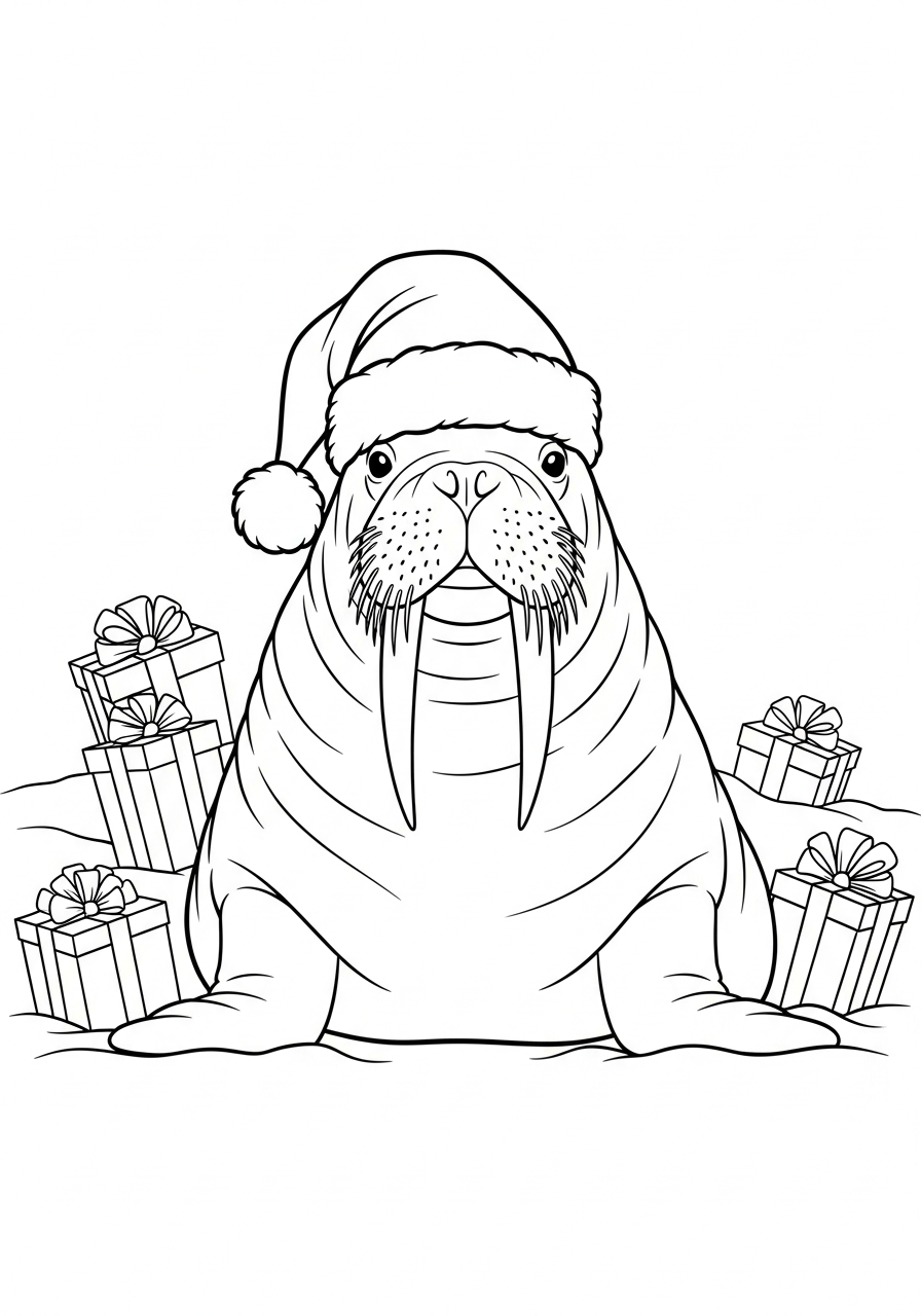 Walrus coloring pages free printable