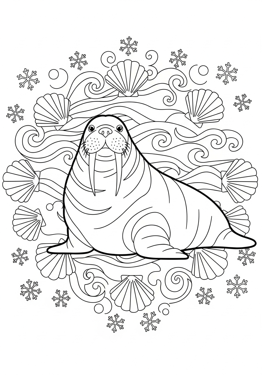 hard Walrus coloring pages
