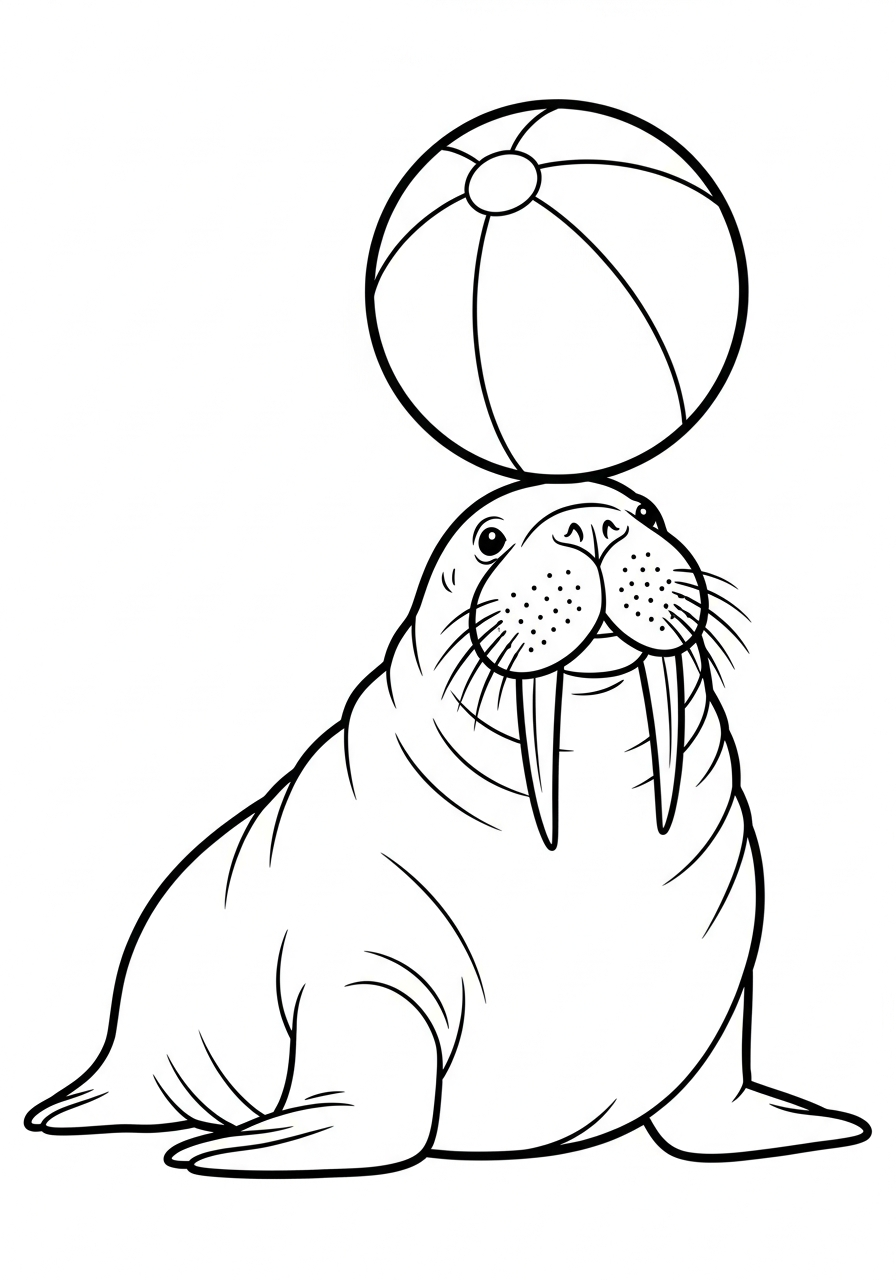 Walrus coloring pages free