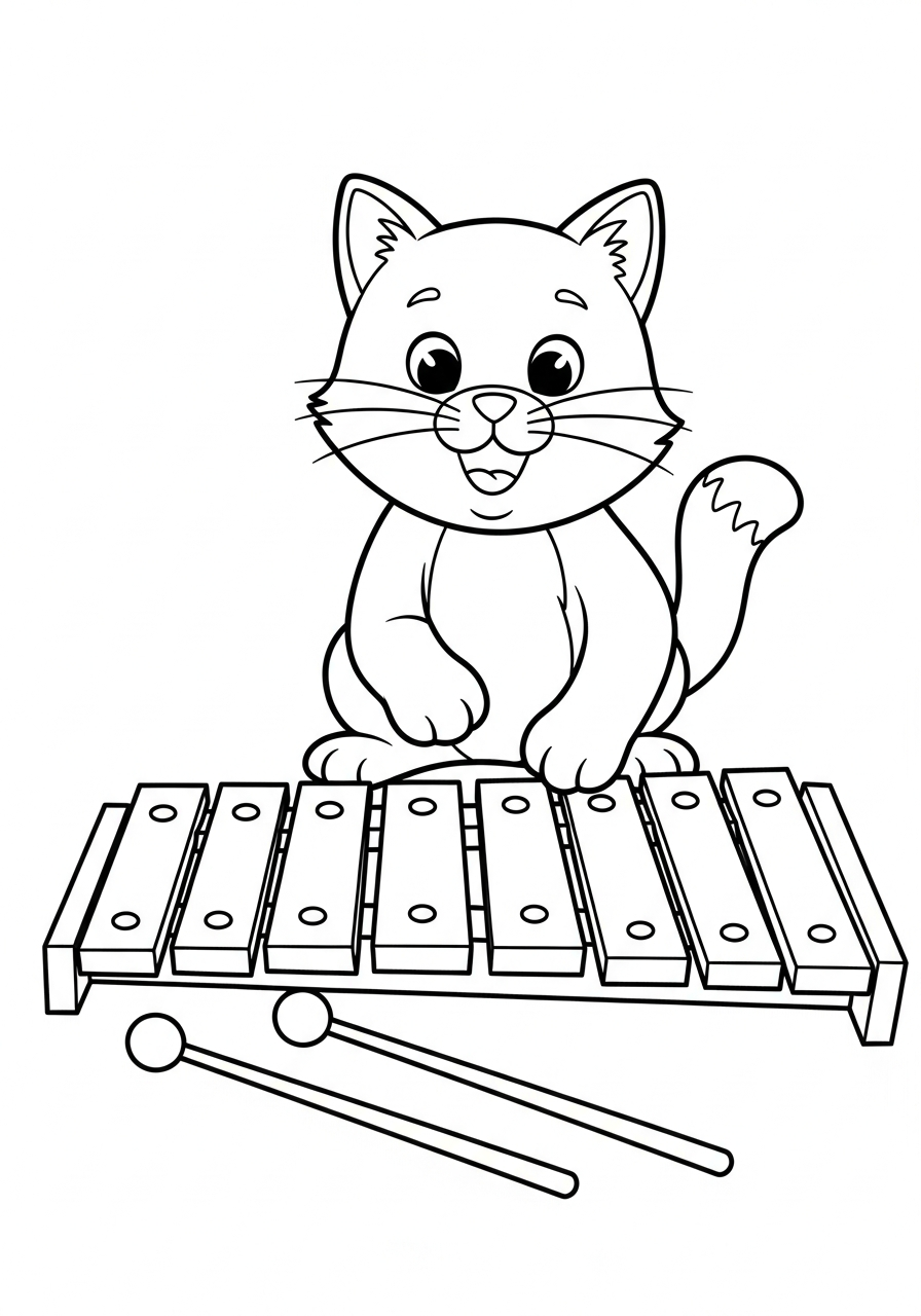 adult Xylophone coloring pages