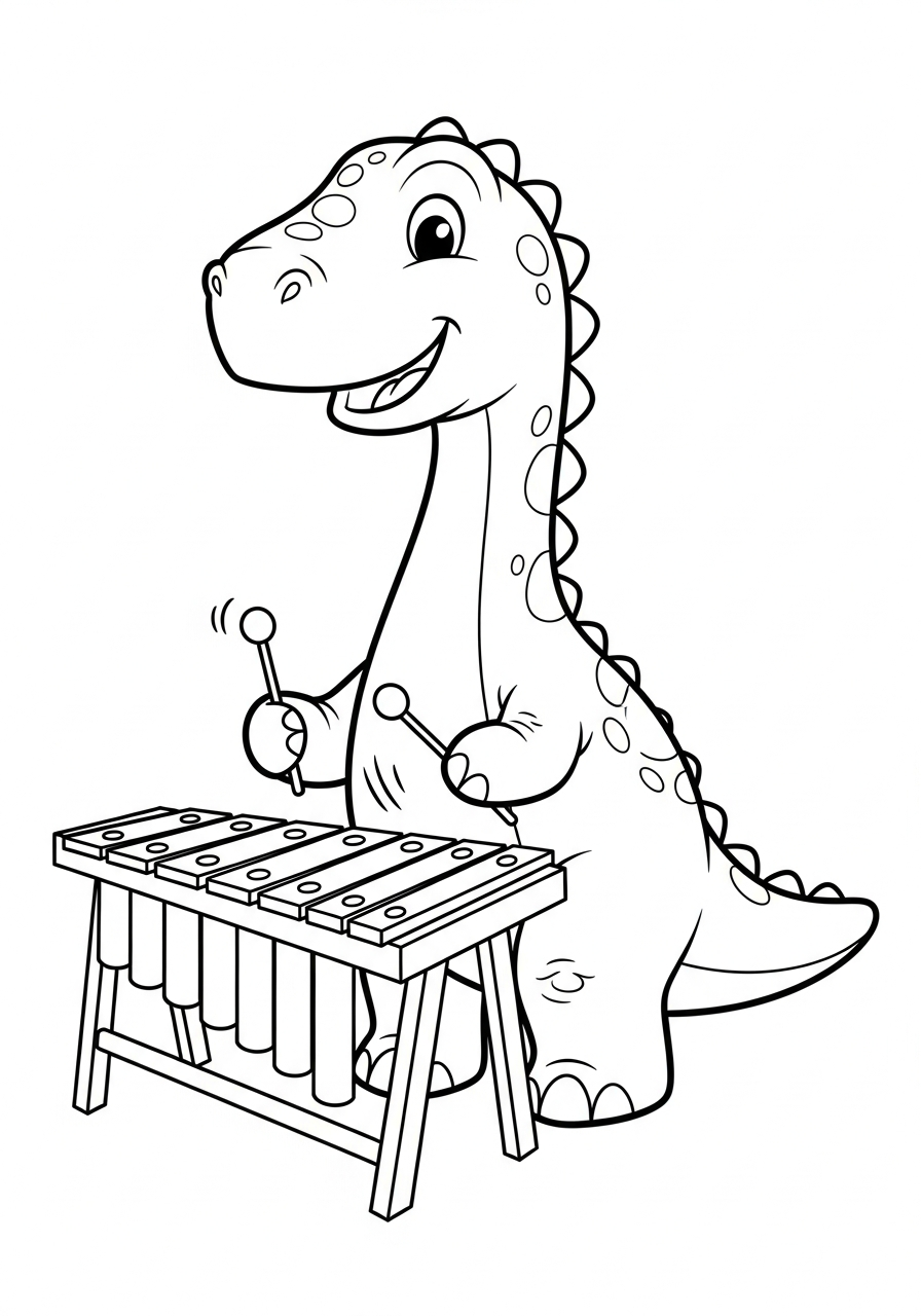 Xylophone ornament coloring pages