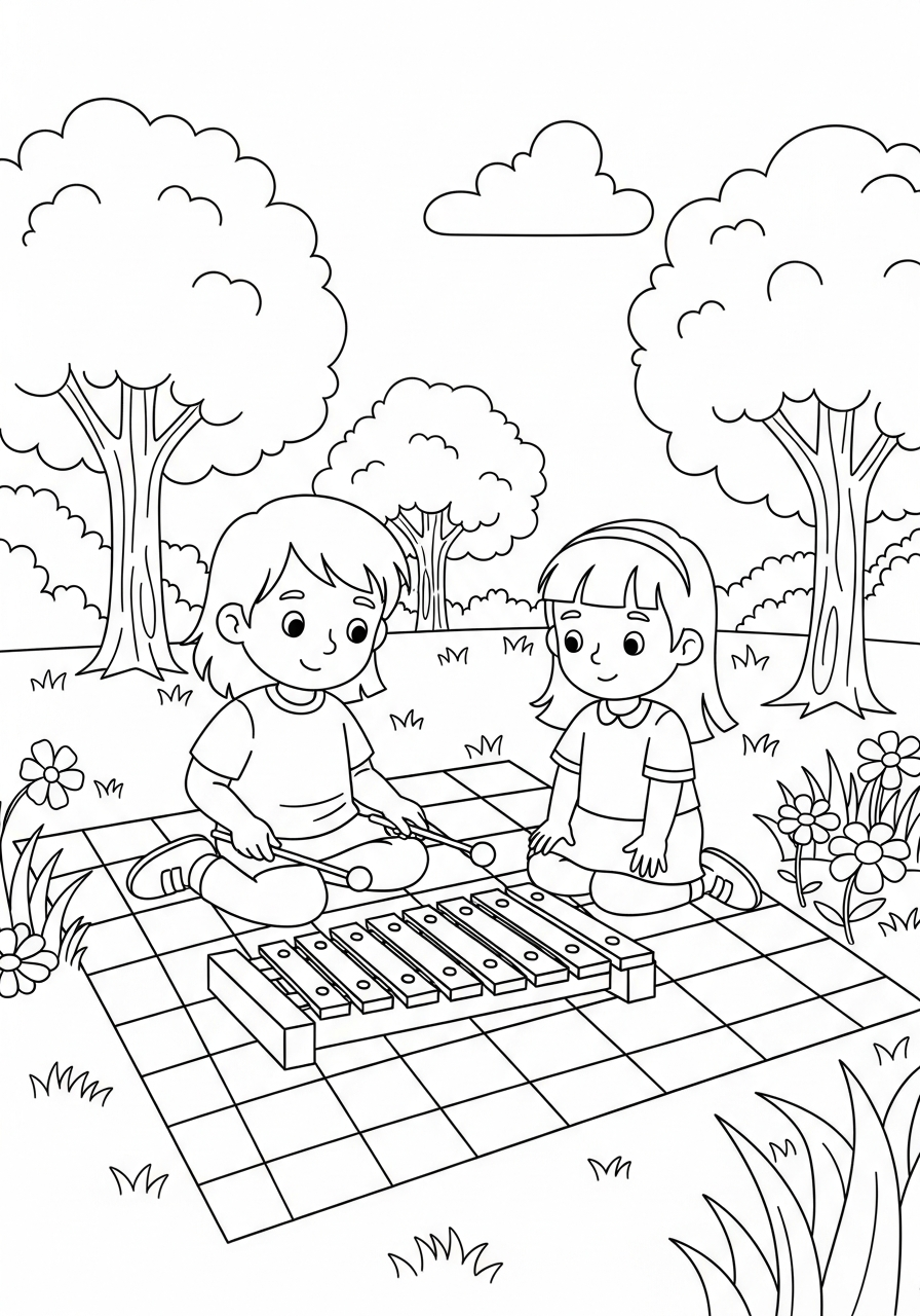 grinch Xylophone coloring pages